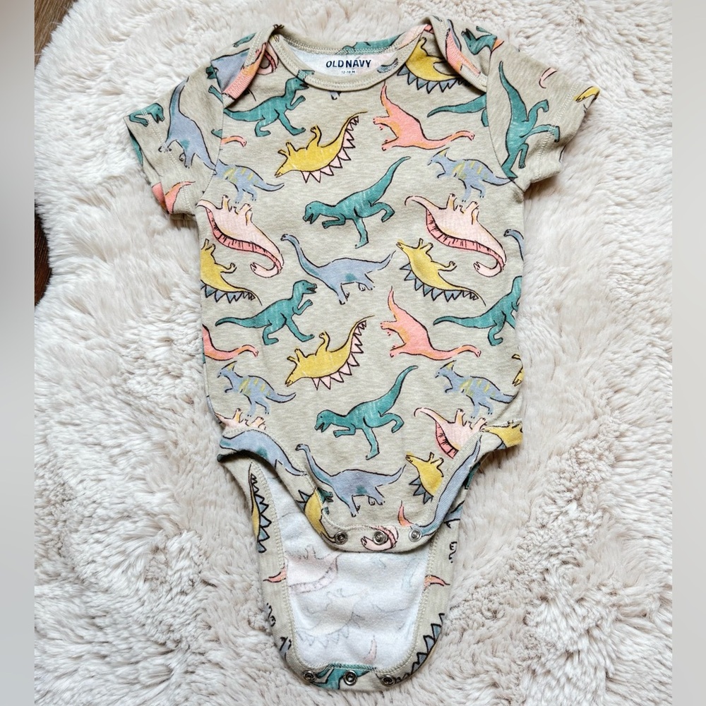Onesie 12-18 months 100% Cotton - Dinosaurs